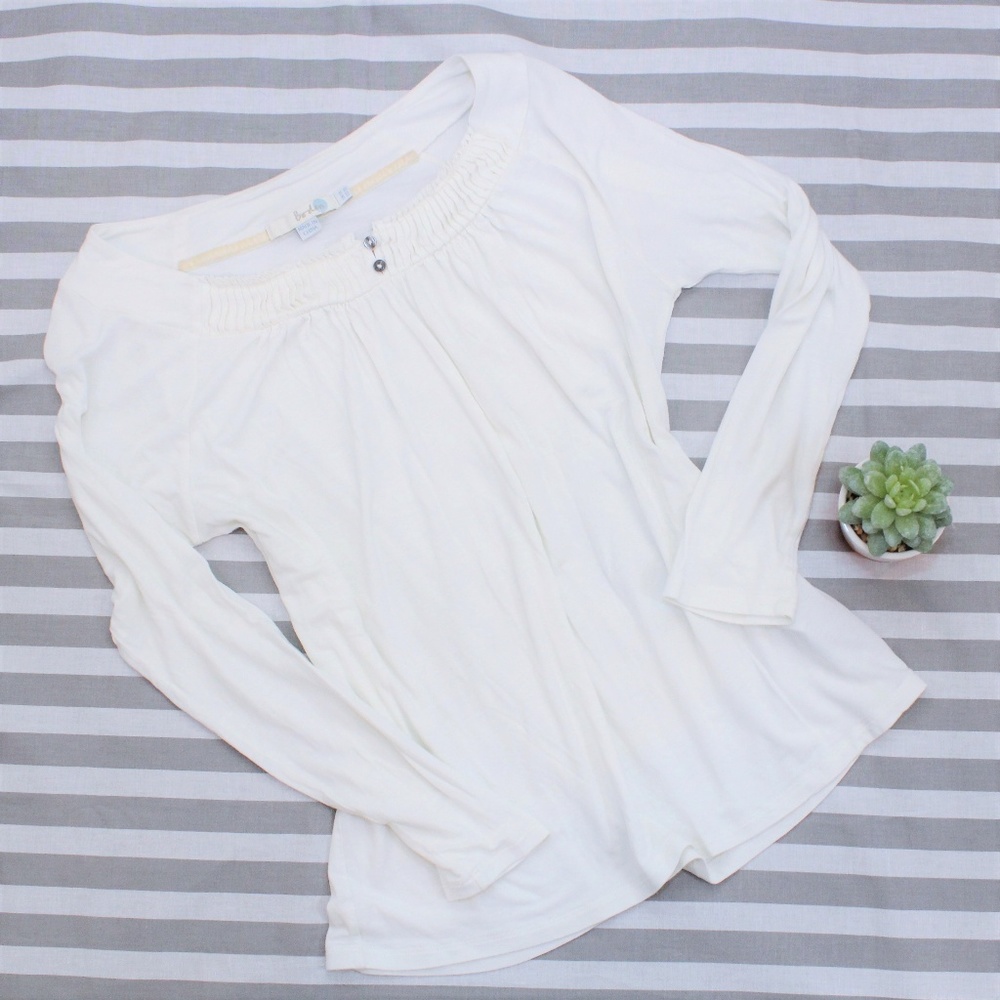 Boden Scoop-neck Long Sleeve Top